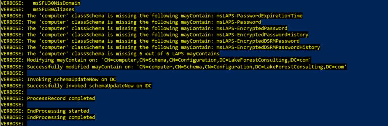 How to Update Windows Server Active Directory LAPS Schema