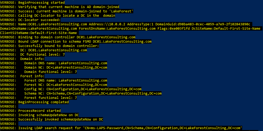 How to Update the Windows Server Active Directory Schema for the Latest Version of Windows LAPS